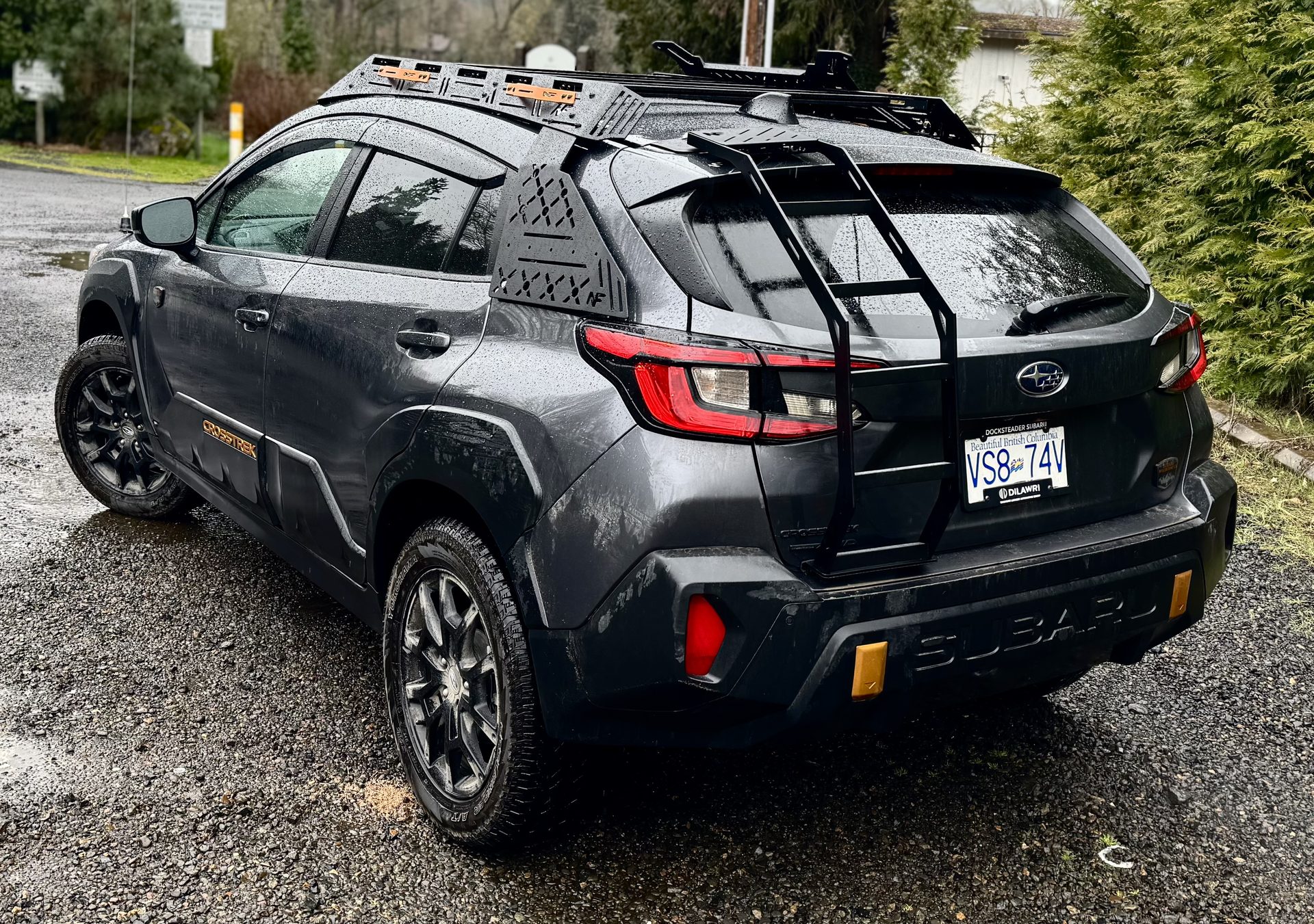 Rear view of the NashFabco roof rack and ladder